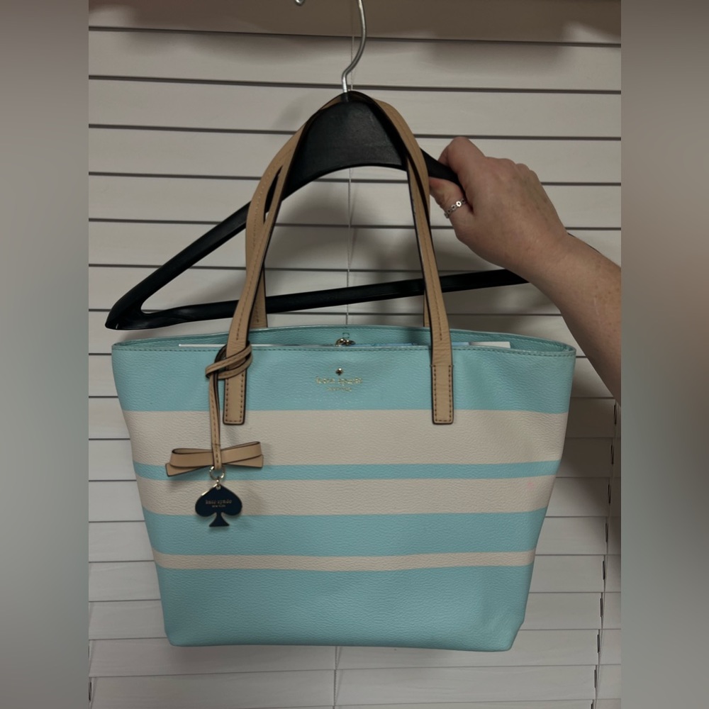 Rare! Kate Spade Blue & White Striped Ryan Hawthorne Lane Tote OPEN TO OFFERS!